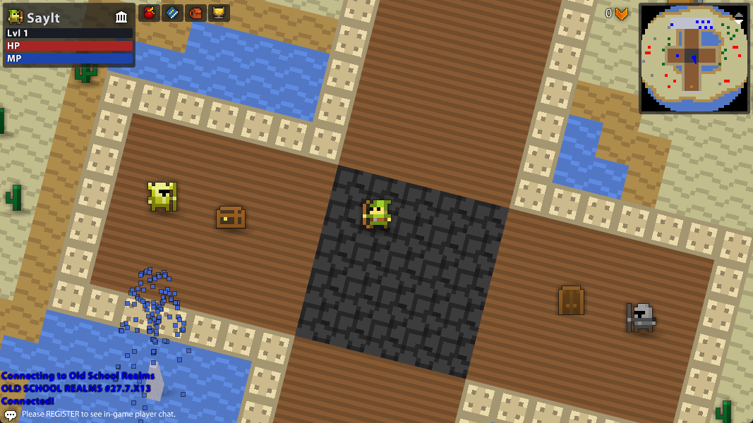 Character standing in the Nexus hub